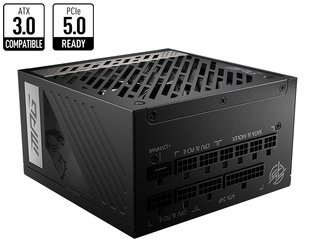 FUENTE DE PODER MSI 850W 80+ORO MODULAR MPG A850G PCIE5