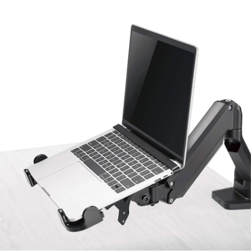 SOPORTE MANHATTAN PARA MONTAJE DE LAPTOP ACOPLADA A SOPORTE DE MONITOR, DESDE 11 HASTA 17 PULGADAS Y 4KG DE PESO 462211