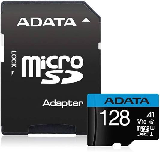 MEMORIA MICRO SDXC / SDHC ADATA 128GB UHS-I CLASE 10 V10 A1 C/ADAPTADOR AUSDX128GUICL10A1-RA1