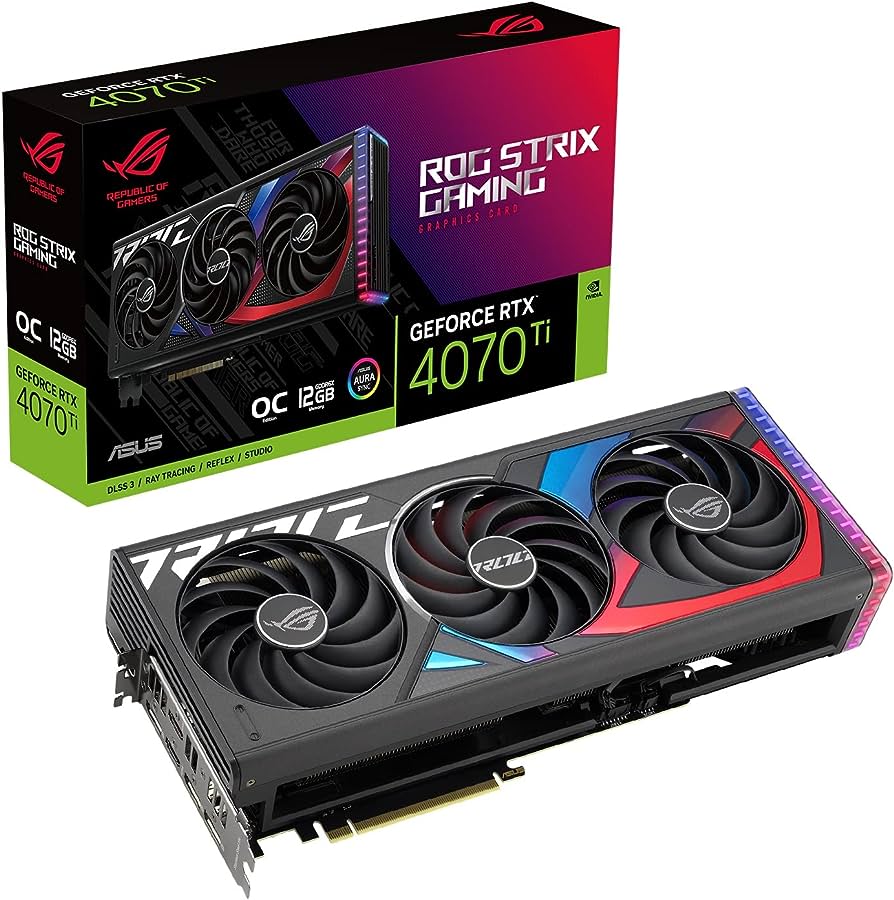 TARJETA DE VIDEO ASUS ROG STRIX GAMING GEFORCE RTX 4070 12GB GDDR6X 192BITS PCIE4.0 ROG-STRIX-RTX4070-O12G-GAMING