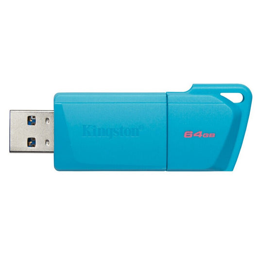 UNIDAD DE ALMACENAMIENTO USB KINGSTON 64GB TURQUESA NEON 3.2 GEN1 KC-U2L64-7LB