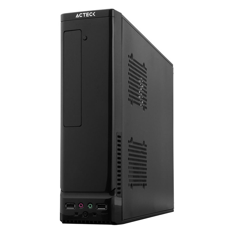 GABINETE ACTECK ATOM MICRO TORRE SLIM MATX MITX FUENTE SFX 450W METAL NEGRO AC-929042