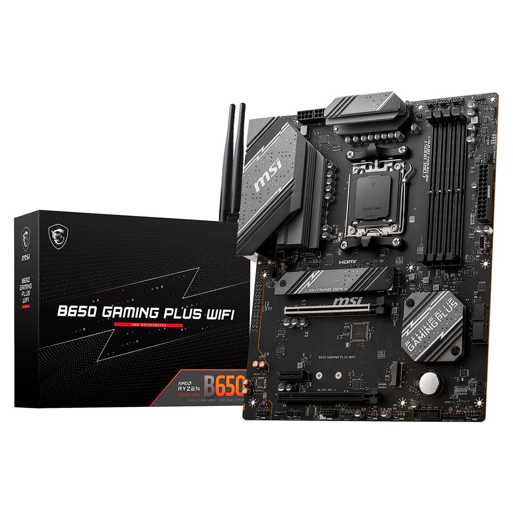 TARJETA MADRE MSI B650 GAMING PLUS WIFI AM5 4xDDR5 HDMI DP 2xM.2 ATX