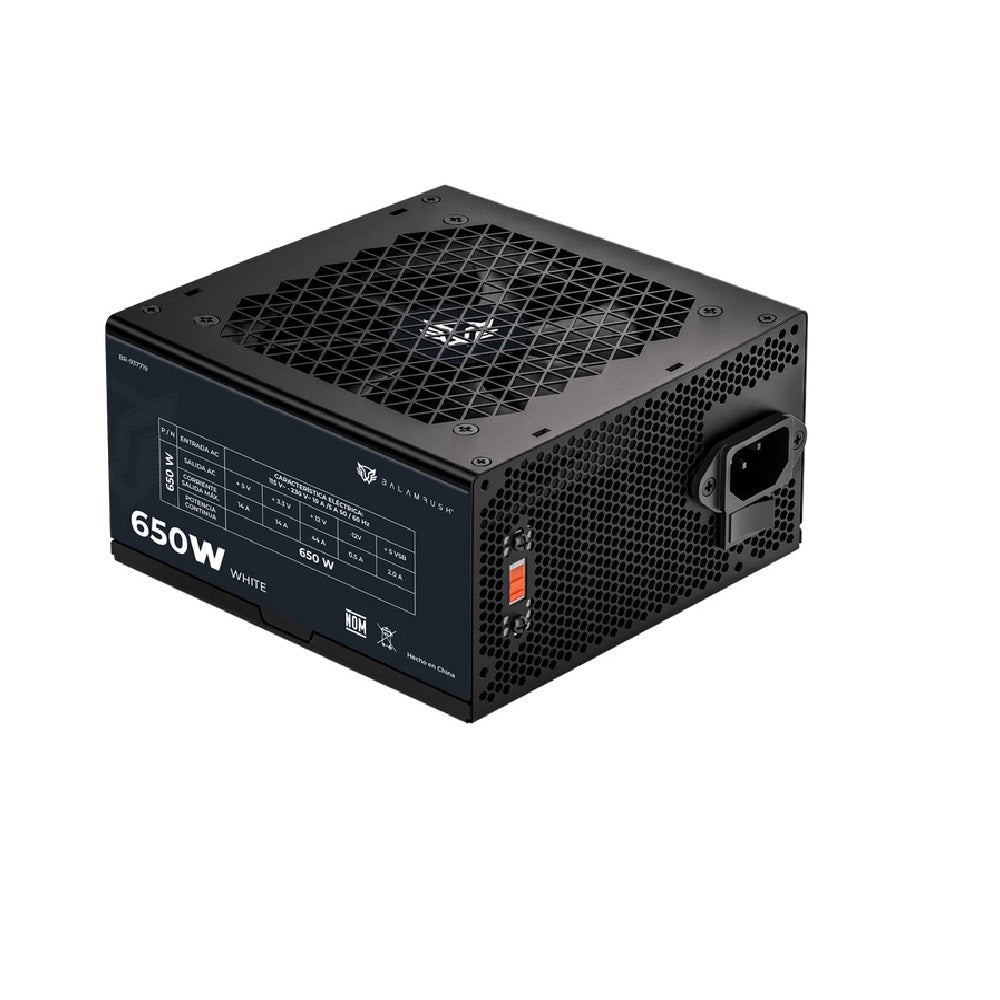 FUENTE DE PODER GAMER BALAM RUSH PULSAR 650PR / CERTIFICADA / 650W / 80 PLUS WHITE / ATX / NO MODULAR / BAJO NIVEL DE RUIDO / 5 AÑOS DE GARANTIA / NEGRO / BR-937719
