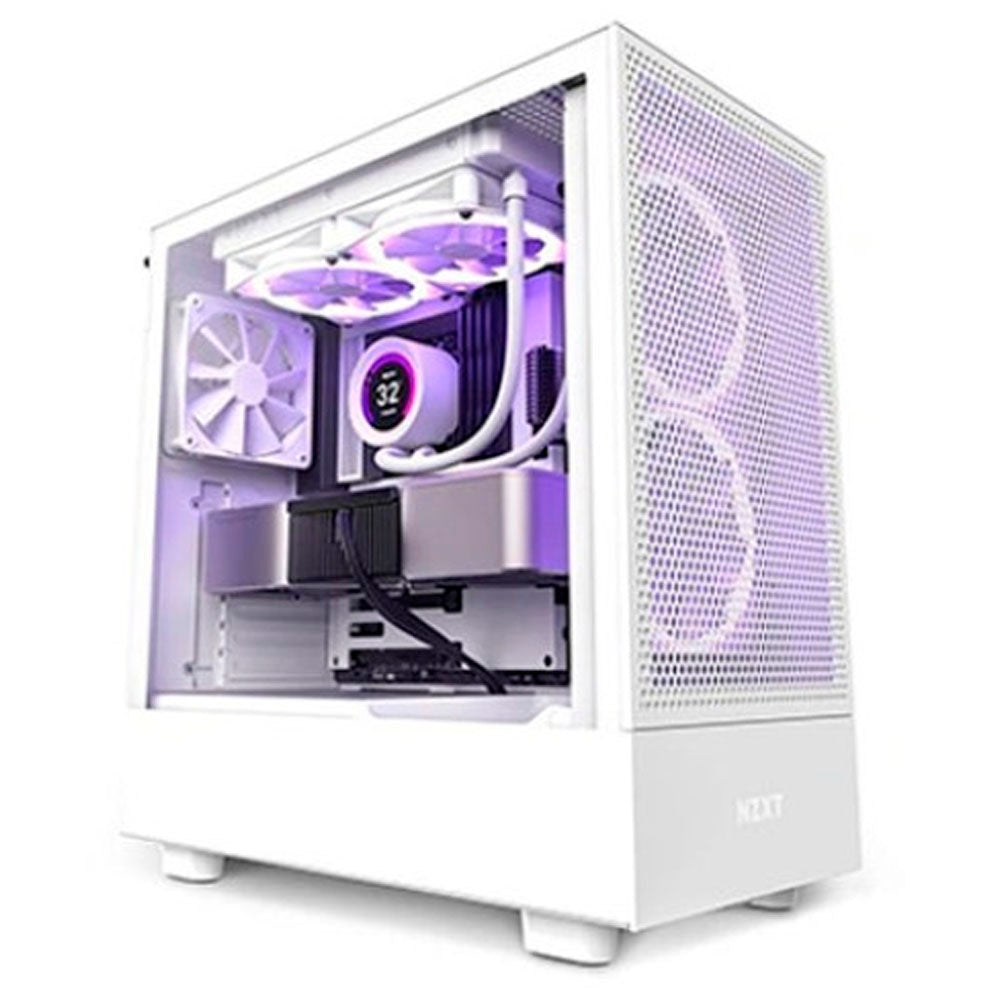 GABINETE NZXT H5 FLOW BLANCO C/VENTANA MATX CC-H51FW-01