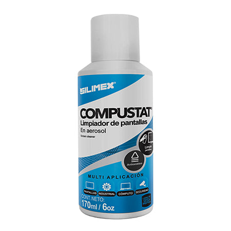 COMPUSTAT LIMPIADOR DE PANTALLAS ANTIESTATICO EN AEROSOL SILIMEX 170 ML