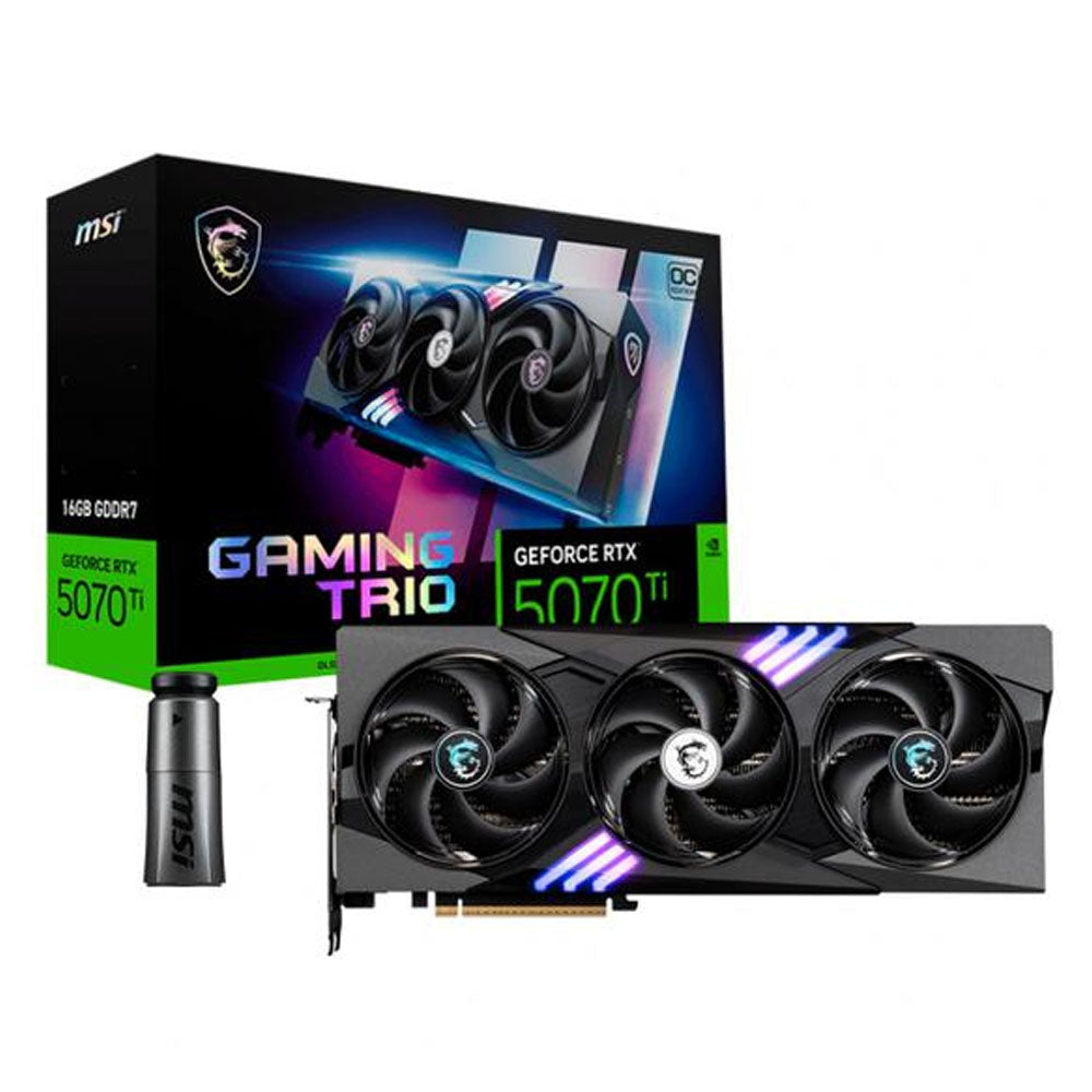 TARJETA DE VIDEO MSI GEFORCE RTX 5070 Ti 16G GAMING TRIO OC PLUS 16GB GDDR7 256BITS PCIE5