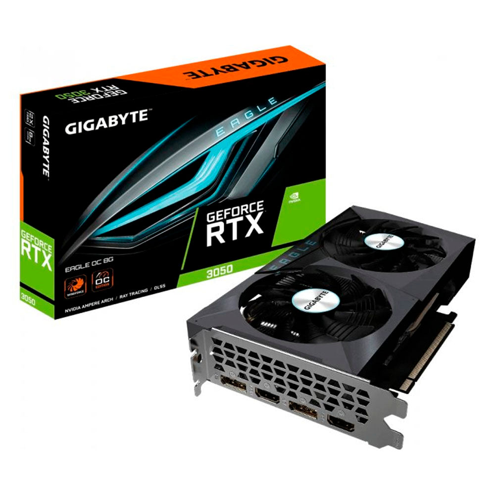 TARJETA DE VIDEO GIGABYTE GEFORCE RTX 3050 8GB GDDR6 PCIE4 GV-N3050WF2OCV2-8GD
