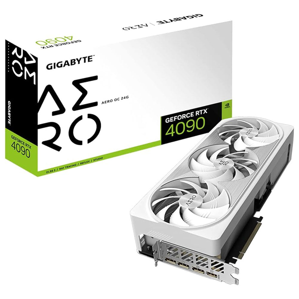 TARJETA DE VIDEO GIGABYTE GEFORCE RTX 4090 AERO OC WHITE 24GB GDDR6 PCIE4.0 HDMI 3xDP GV-N4090AERO OC-24GD