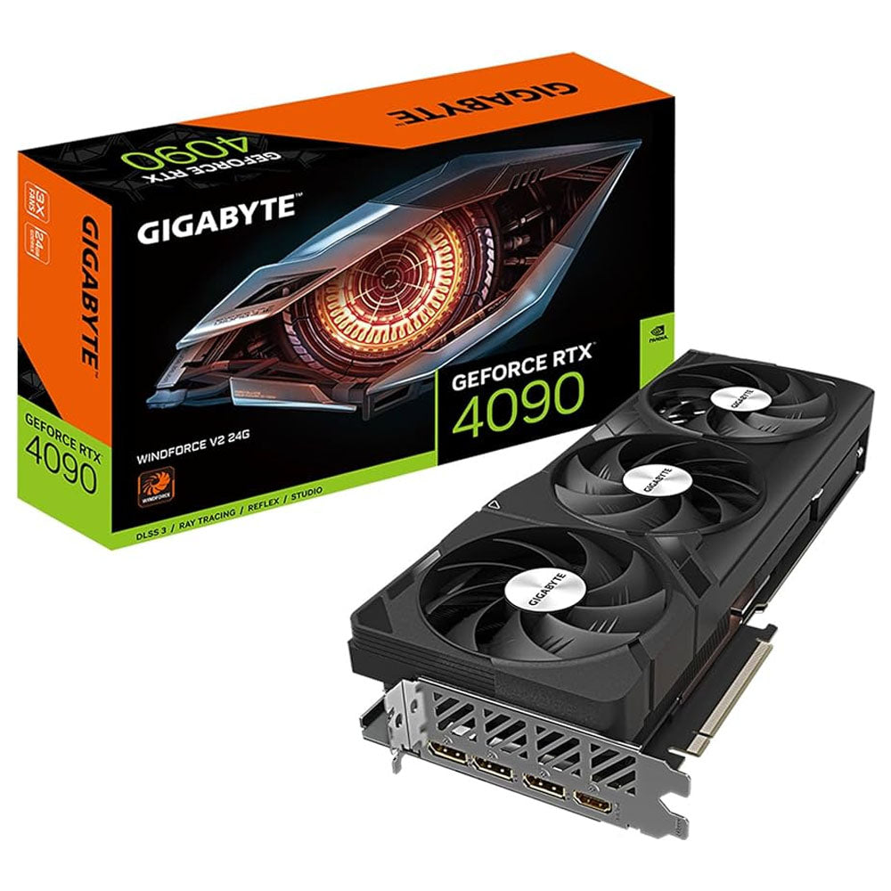 TARJETA DE VIDEO GIGABYTE GEFORCE RTX 4090 WINDFORCE V2 24GB GDDR6X HDMI 3xDP GV-N4090WF3V2-24GD