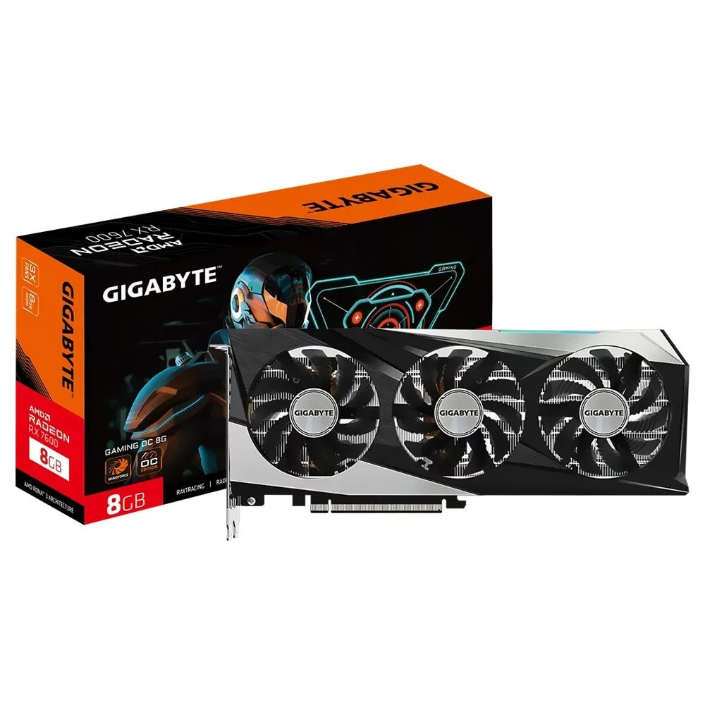 TARJETA DE VIDEO GIGABYTE AMD RADEONRX 7600 GAMING OC 8G PCIE 4.0 8 GB/GDDR6X/256 BIT/GAMA ALTA