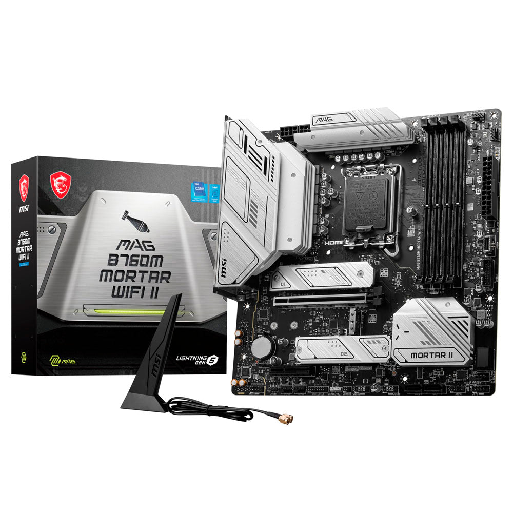 TARJETA MADRE MSI MAG B760M MORTAR WIFI II 1700 4xDDR5 HDMI DP MATX