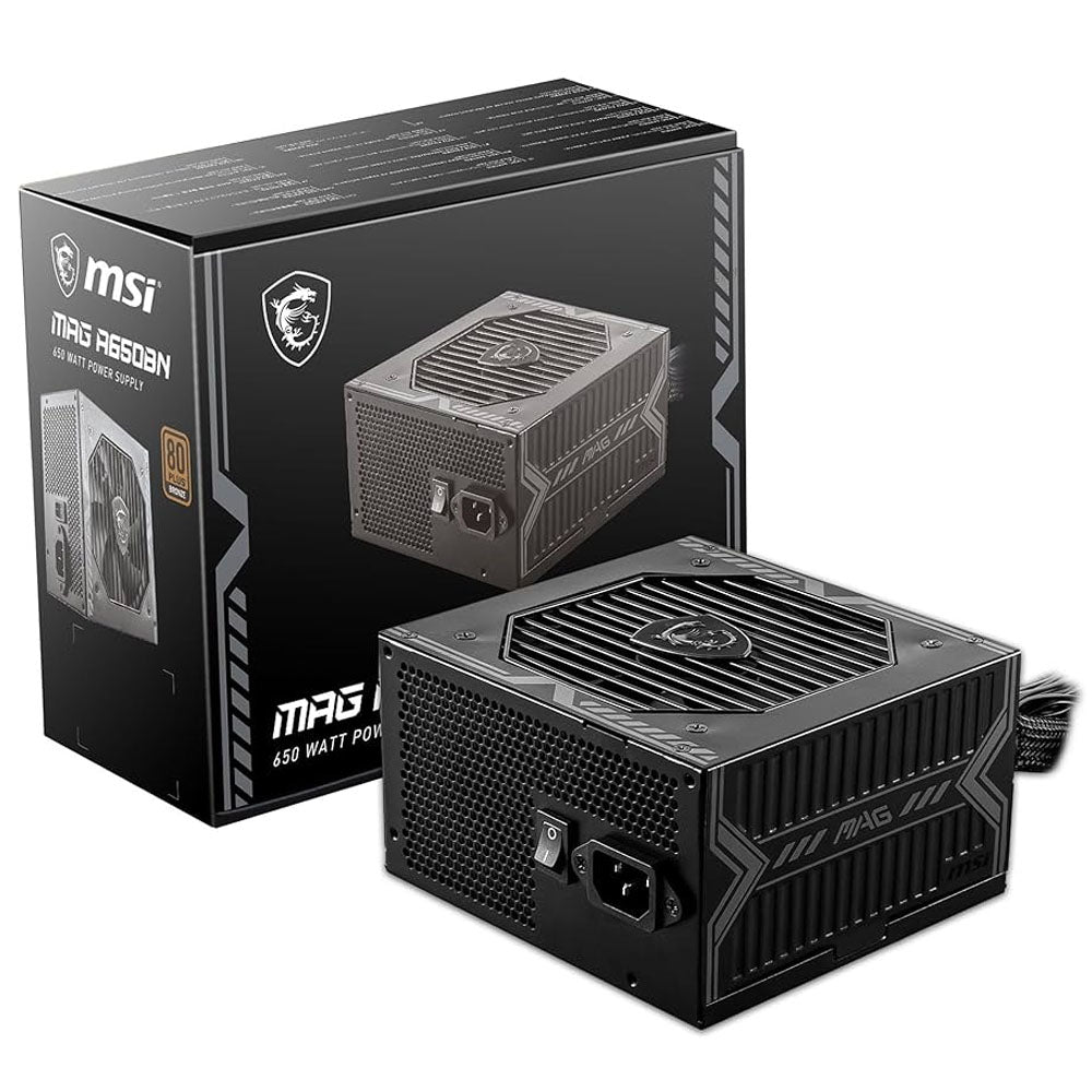 FUENTE DE PODER MSI (MAG A650BN) 650W 80 PLUS BRONZE PFC ACTIVO VENT 120 MM
