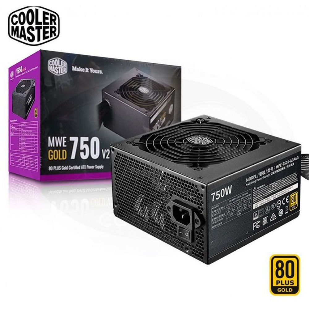 FUENTE DE PODER COOLER MASTER (MPE-7501-AFAAG-3U2) MWE GOLD V2 FM 750W,PCIE5,80 GOLD,PFC ACT,ATX3.0