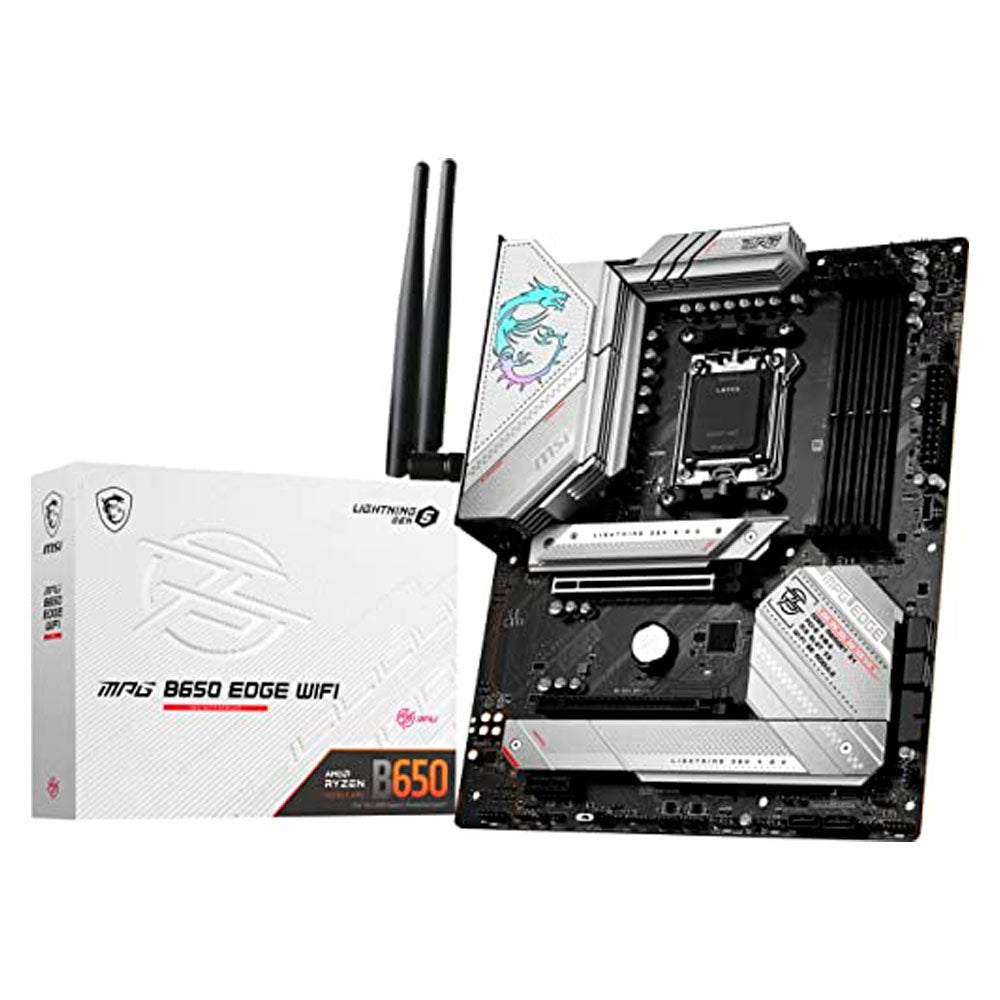 TARJETA MADRE MSI MPG B650 EDGE WIFI AM5 4xDDR5 PCIE4 ATX WIFI6E BLUETOOTH RGB