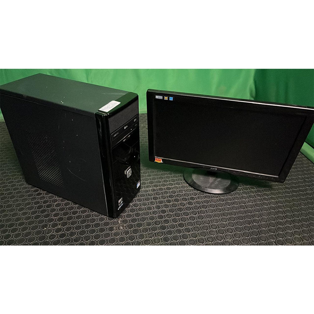 OUTLET COMPUTADORA DE OFICINA ATHLON TM II 4GB RAM DDR3 240GB SSD SATA FUENTE 500W GABINETE NEGRO + PANTALLA LCD AOC 20" 5MS 1600x900