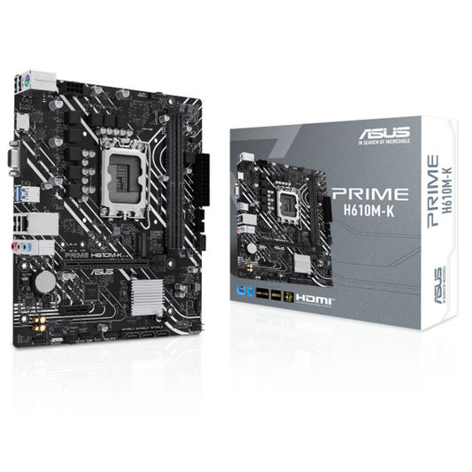 TARJETA MADRE ASUS PRIME H610M-K 1700 2xDDR5 HDMI VGA PCIE4.0 MATX