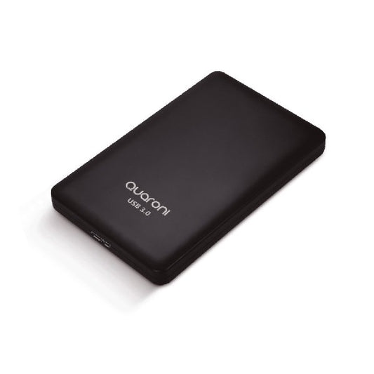 CARCASA QUARONI PARA HDD-SSD 2.5" 7-9.5MM SATA USB3.0 NEGRO QE02