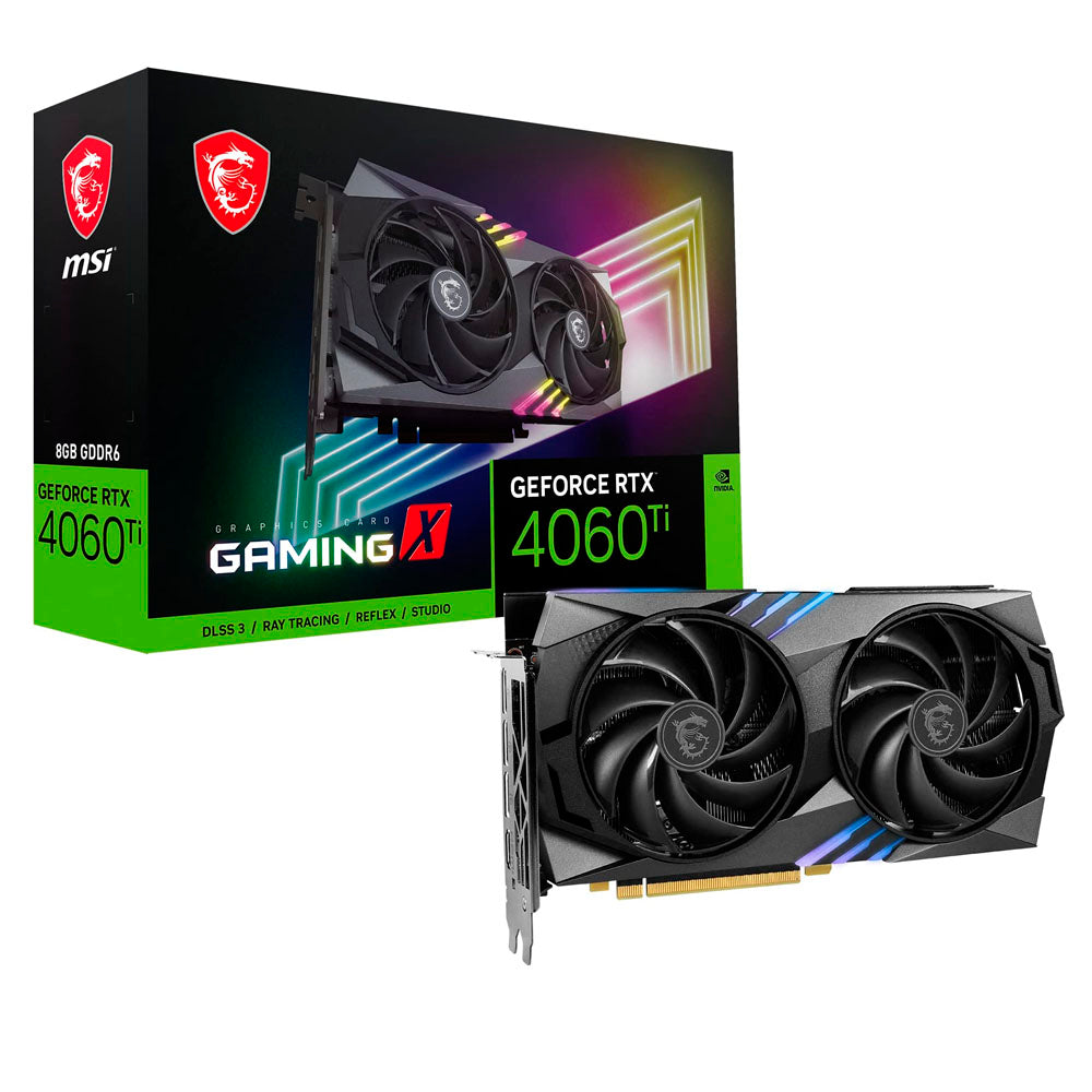 TARJETA DE VIDEO MSI GEFORCE RTX 4060 TI GAMING X 8GB GDDR6 2655MHZ, HDMI 3xDP