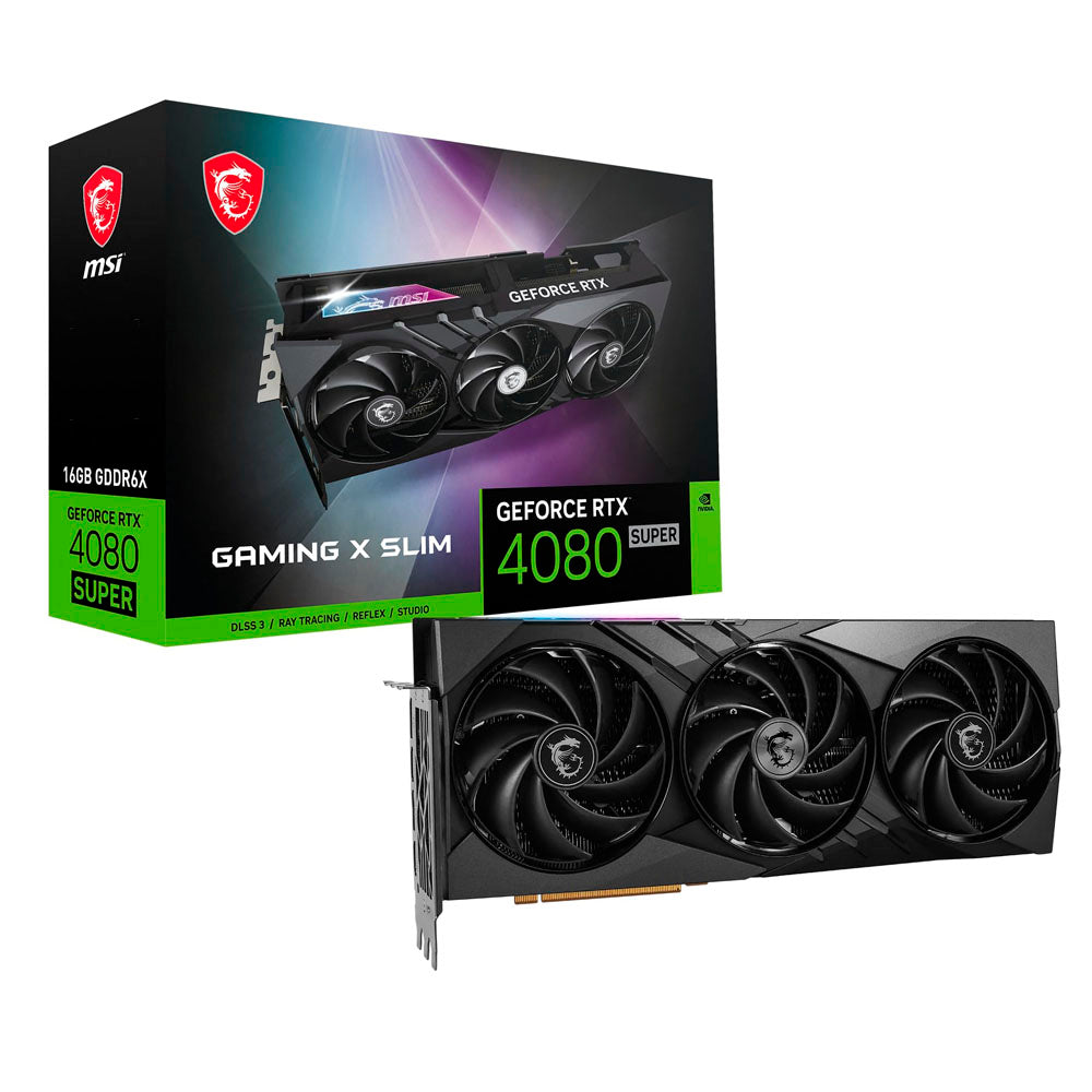 TARJETA DE VIDEO MSI GEFORCE RTX 4080 SUPER GAMING XSLIM 16GB GDDR6X 2xHDMI 2xDP