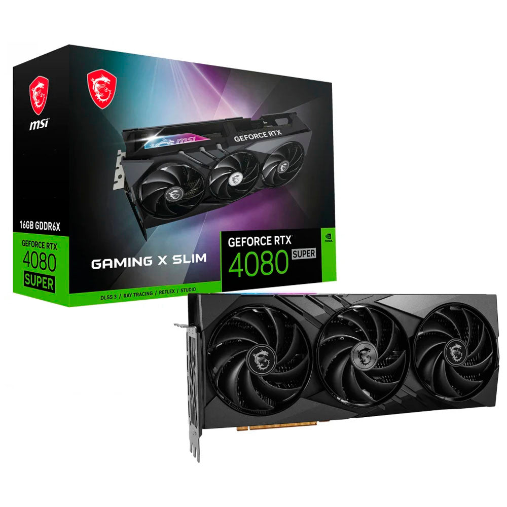 TARJETA DE VIDEO MSI (RTX 4080 SUPER 16G GAMING X SLIM) 16GB GDDR6X, 2625 MHZ, 2*HDMI, 2*DP