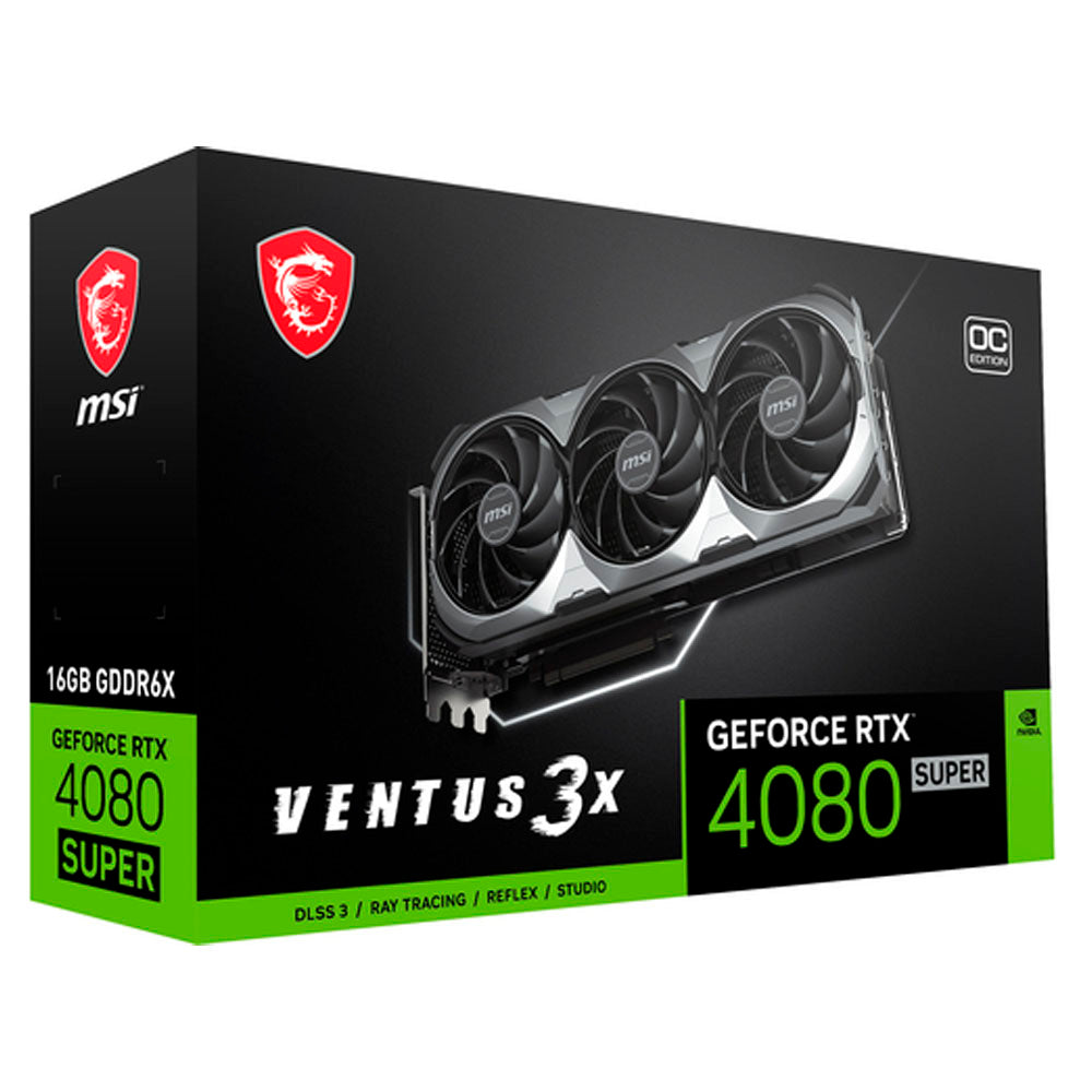 TARJETA DE VIDEO MSI (RTX 4080 SUPER 16G VENTUS 3X OC) 16GB GDDR6X, 2580 MHZ, 2*HDMI, 2*DP
