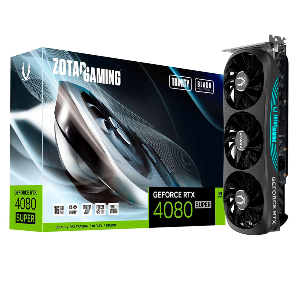 TARJETA DE VIDEO ZOTAC (ZT-D40820D-10P) RTX 4080 SUPER,16GB GDDR6X,256 BIT,DP*3,HDMI*1,3*FAN