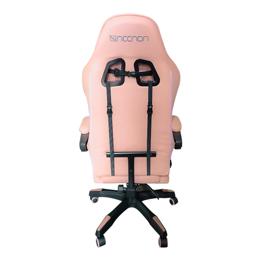 SILLA NECNON (NBSG0130C4) NGS-01,PISTON CLASE 4,FOAM,RUEDA 5",COJIN LUMBAR Y CABEZA,ROSA/GRIS