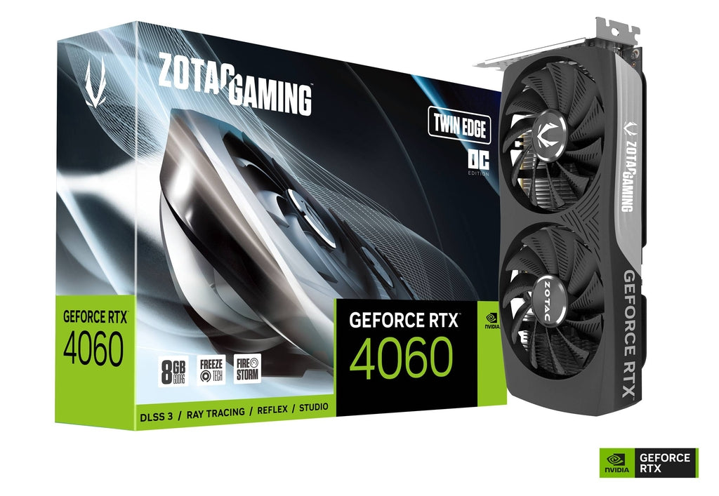 TARJETA DE VIDEO ZOTAC GEFORCE RTX 4060 OC 8GB GDDR6 TWIN EDGE PCIE4 ZT-D40600H-10M