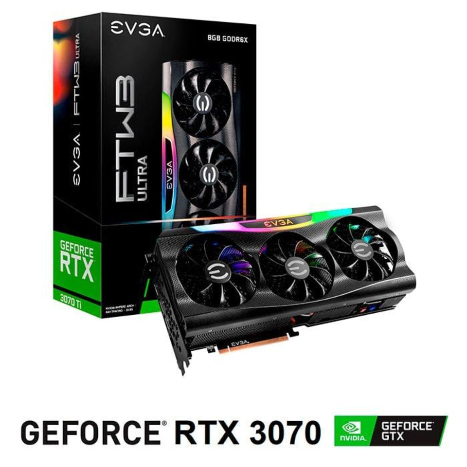 TARJETA DE VIDEO EVGA GEFORCE RTX 3070 TI FTW3 ULTRA GAMING 8GB GDDR6X ARGB 08G-P5-3797-KL