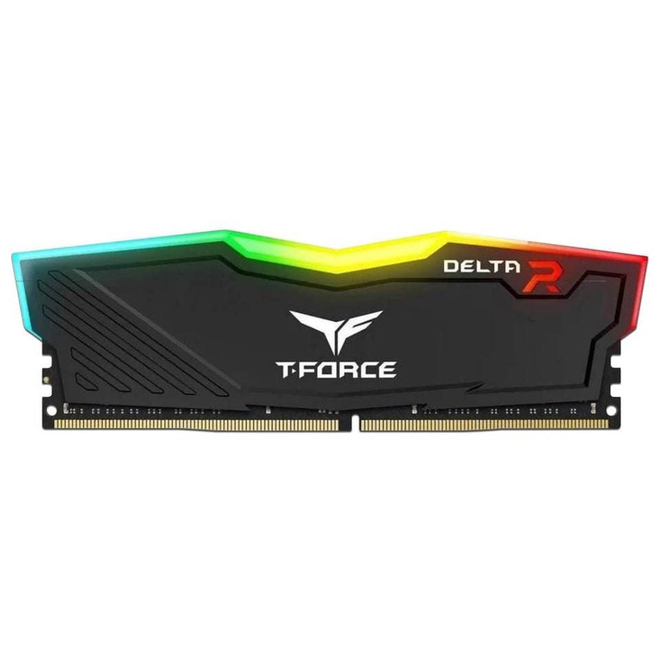 MEMORIA RAM TEAMGROUP T FORCE DELTA NEGRA 8GB RGB DDR4 3600MHZ TF3D48G3600HC18J01