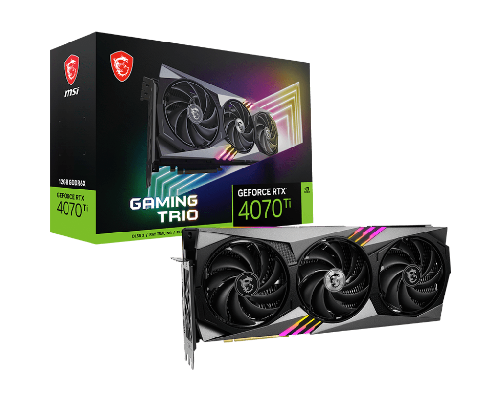 TARJETA DE VIDEO MSI GEFORCE RTX 4070 TI GAMING X TRIO 12GB GDDR6X