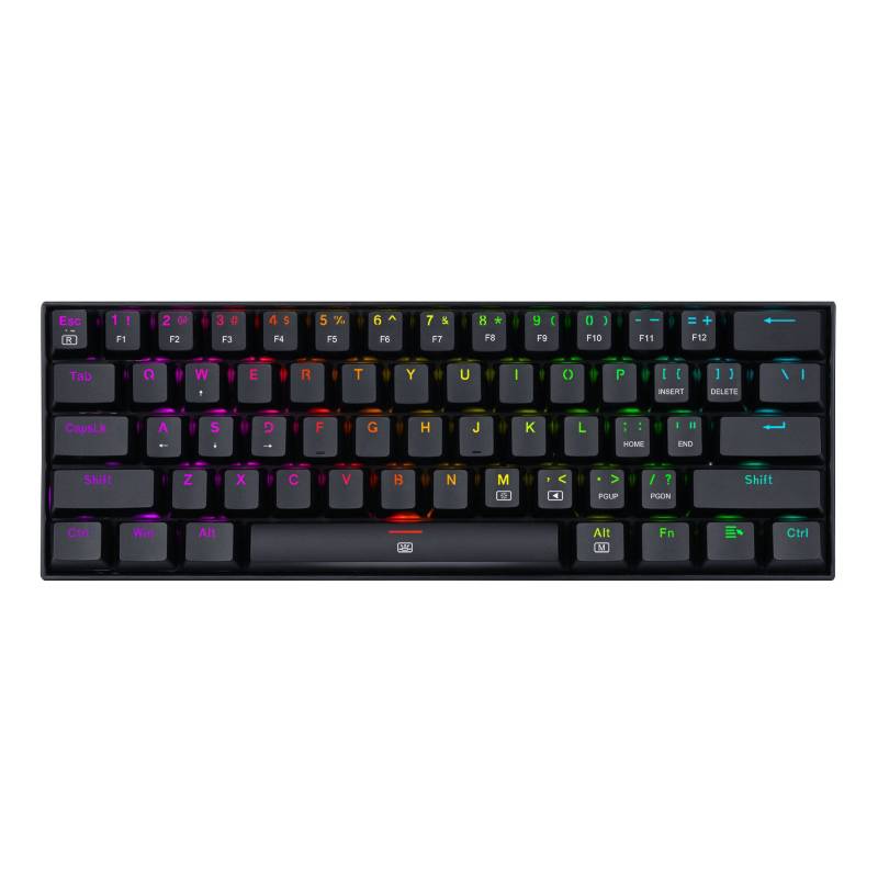 TECLADO MECANICO REDRAGON DRAGONBORN BLANCO SWITCH AZUL RGB 60% K630W-RGB