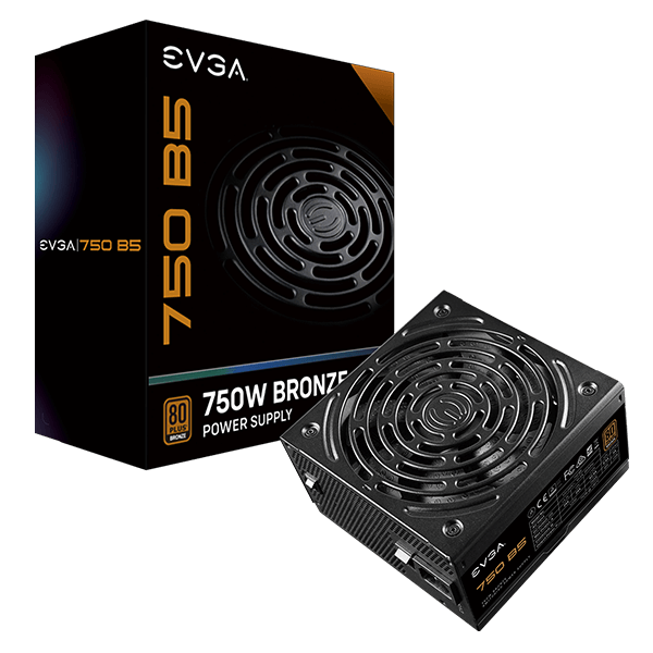 FUENTE DE PODER EVGA 750 B5 750W 80 PLUS BRONCE MODULAR 220-B5-0750-V1