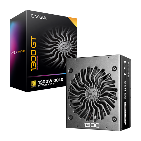 FUENTE DE PODER EVGA 1300 GT 1300W 80+GOLD MODULAR VENT FDB 220-GT-1300-X1