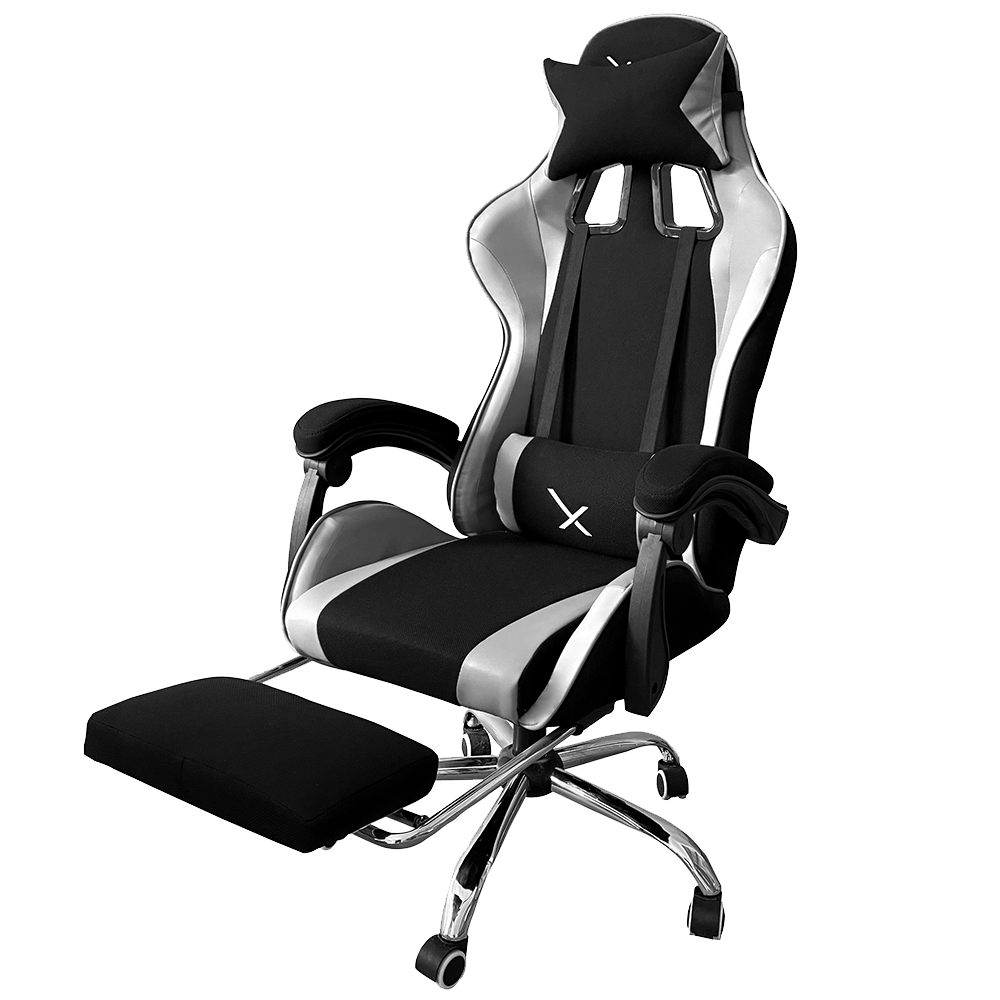 SILLA XZEAL XZ05-1 REPOSAPIES BLANCO-NEGRO 150KG XZSXZ52W