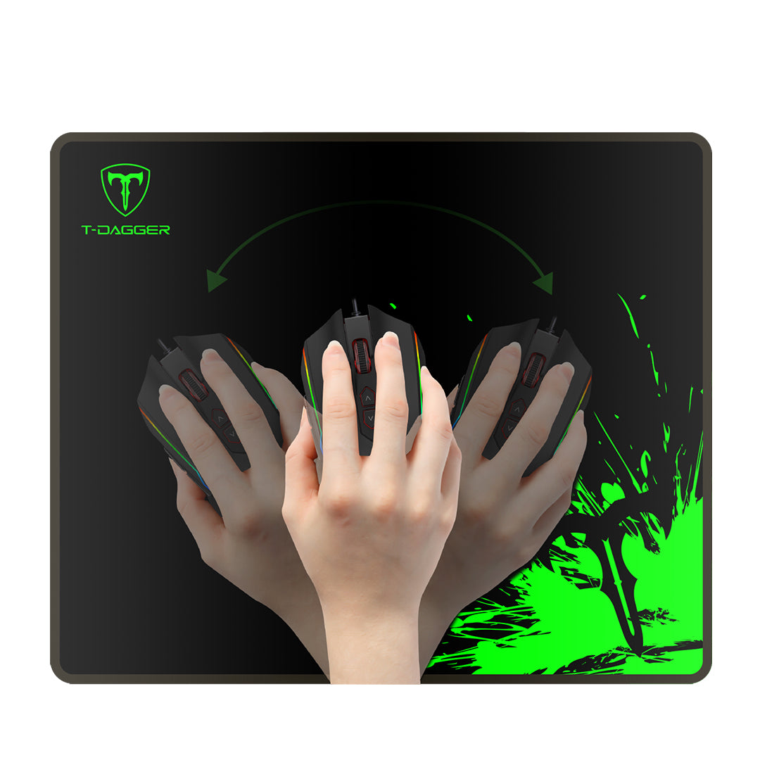 ALFOMBRILLA T-DAGGER LAVA S NEGRO-VERDE 29X24 CMS T-TMP100