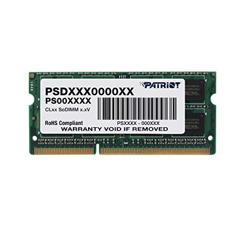 MEMORIA RAM SODIMM PATRIOT PSD34G1600L2S SIGNATURE 4GB DDR3L 1600MHZ CL11