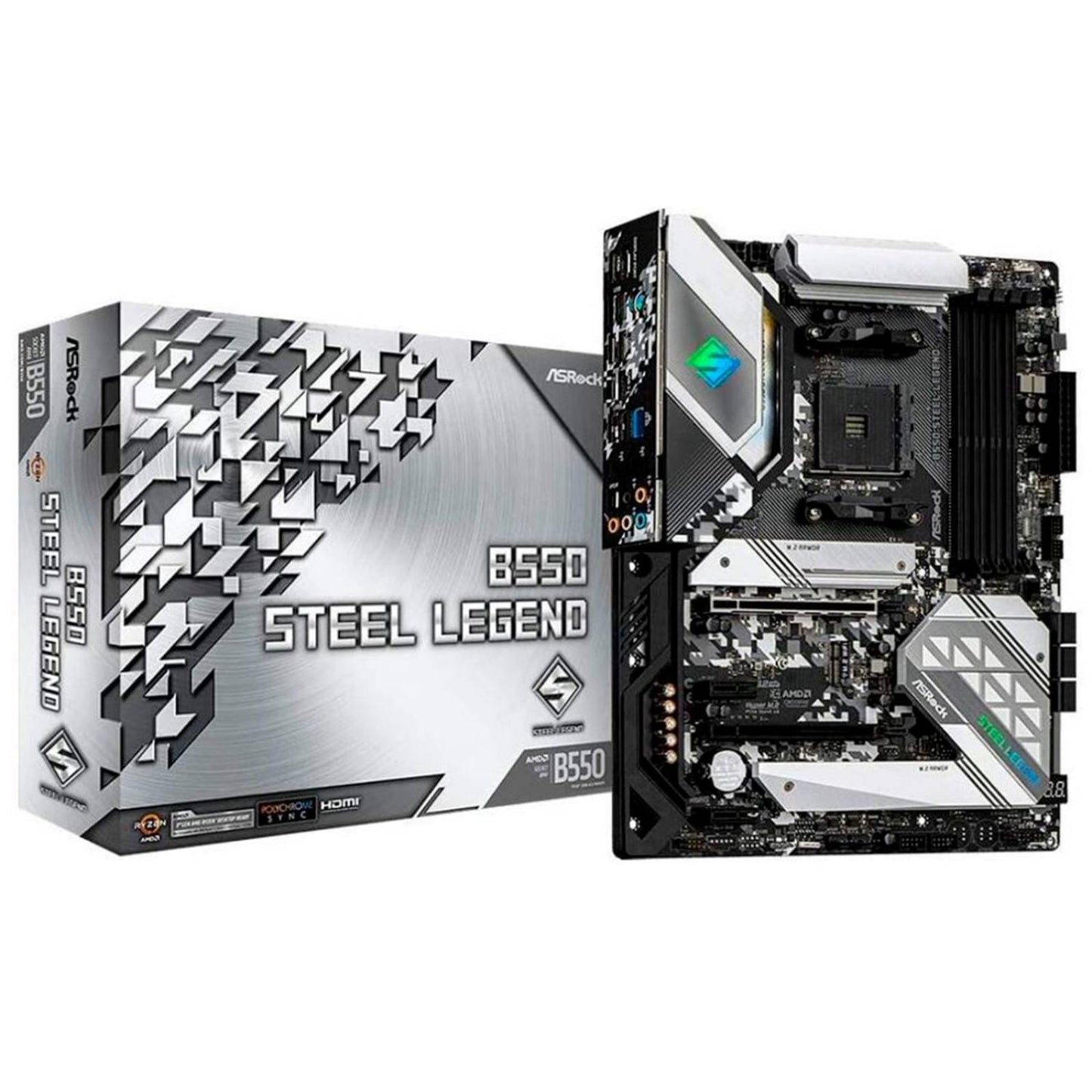 TARJETA MADRE ASROCK B550M STEEL LEGEND AM4 ATX