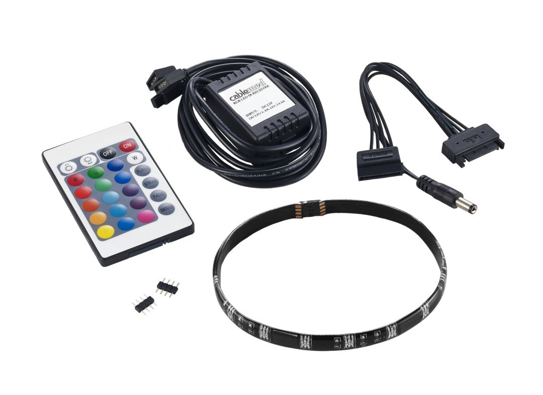 TIRA DE LUCES LED CABLEMOD MAGNETICA RGB KIT - 30CM 15 LEDS CM-LED-15-M30KRGB-RK