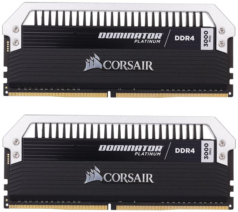MEMORIA RAM CORSAIR DOMINATOR PLATINUM DDR4 16GB KIT 2X8GB 3000MHZ NEGRO CMD16GX4M2B3000C15