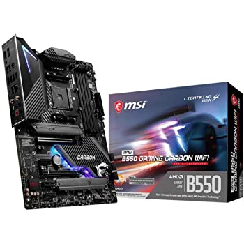 TARJETA MADRE MSI MPG B550 GAMING CARBON WIFI AM4 4xDDR4 CROSSFIRE ATX