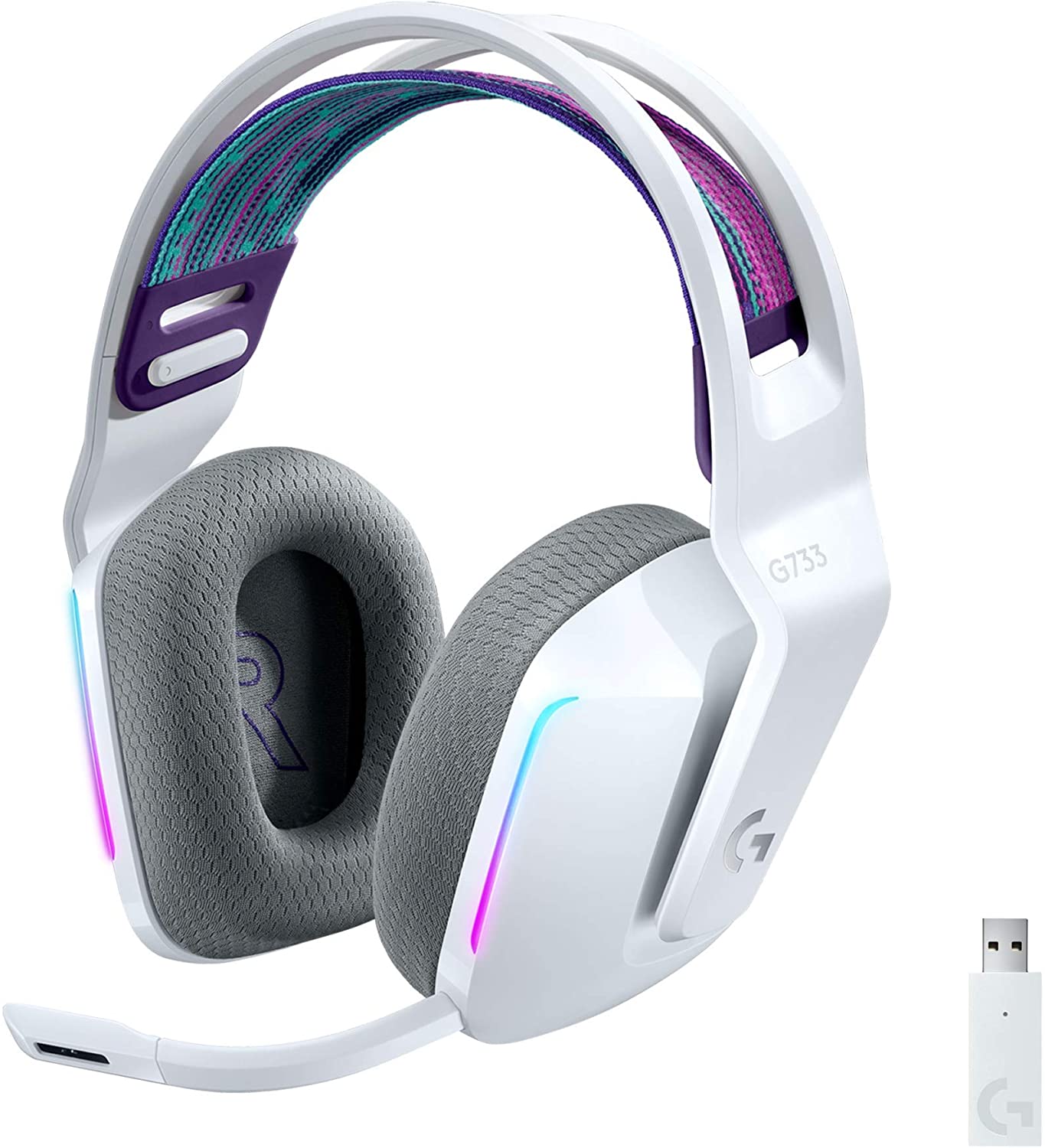 AURICULARES LOGITECH G733 WIRELESS RGB DTS BLANCO 981-000882