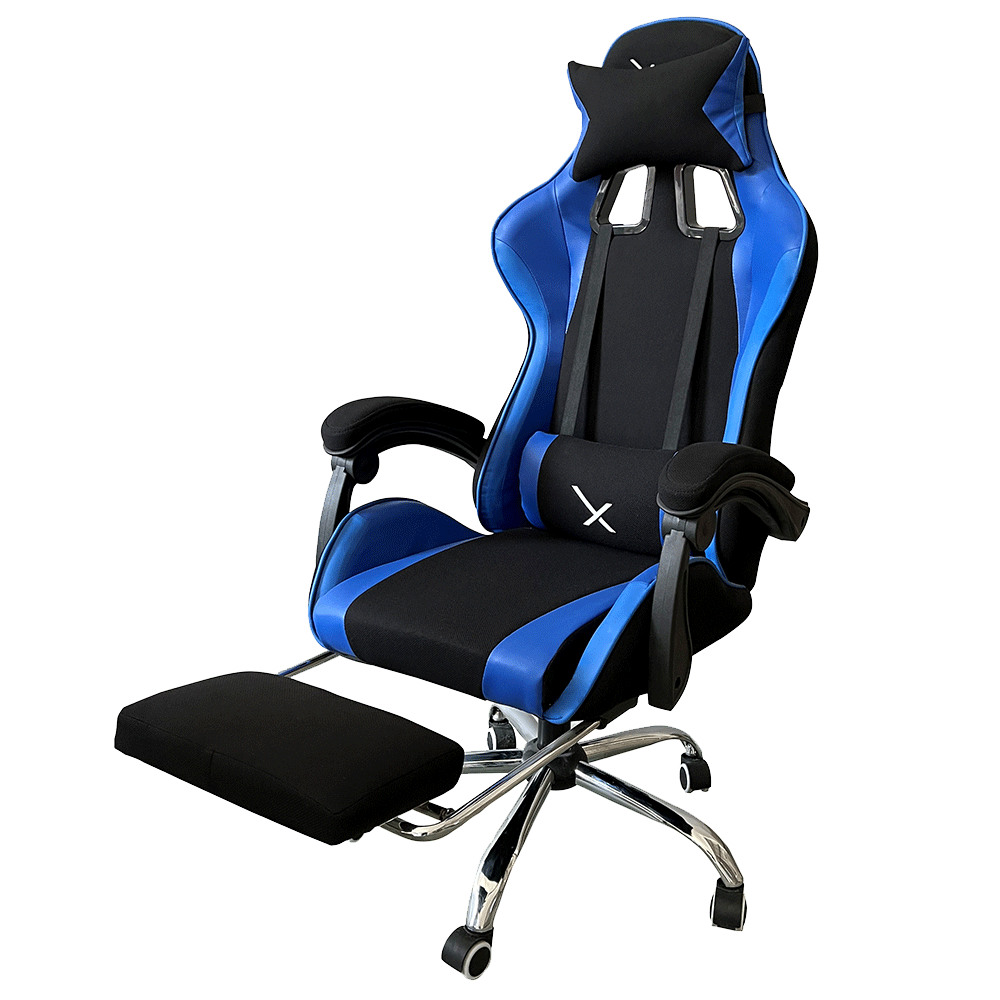 SILLA XZEAL XZ05-1 REPOSAPIES AZUL-NEGRO 150KG XZSXZ52A