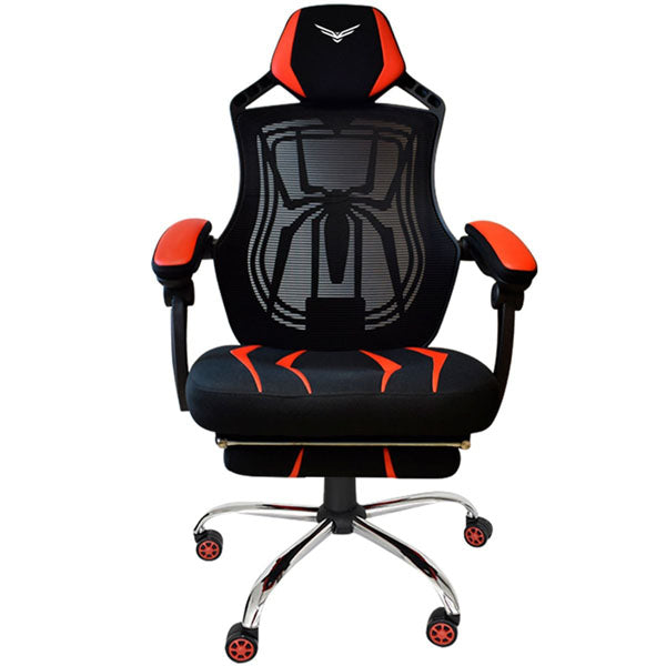 SILLA GAMER NACEB SPCTNR PIEL SINTETICA Y NYLON RECLINABLE COLOR NEGRO CON ROJO