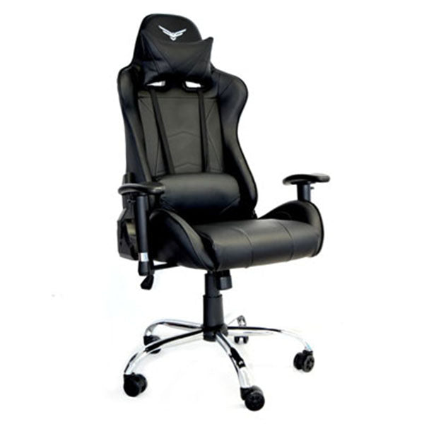 SILLA GAMER NACEB BLACK OPS PIEL SINTETICA FOAM COLOR NEGRO CON GRIS