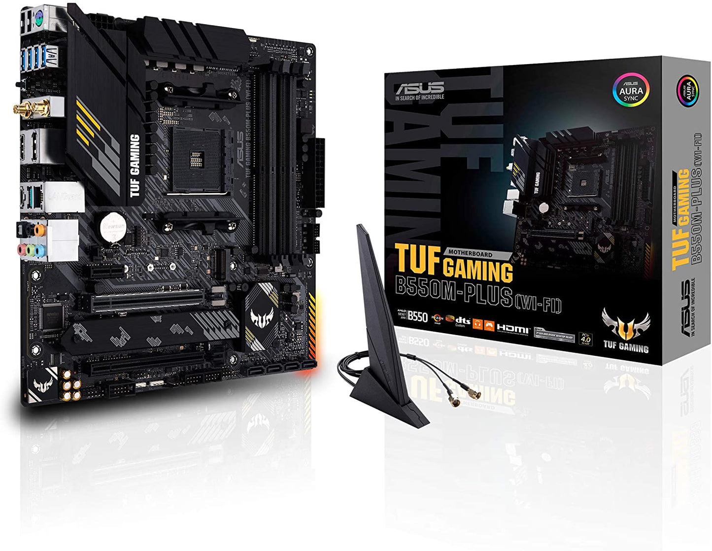 TARJETA MADRE ASUS TUF GAMING B550M-PLUS (WI-FI) AM4 4xDDR4 MATX