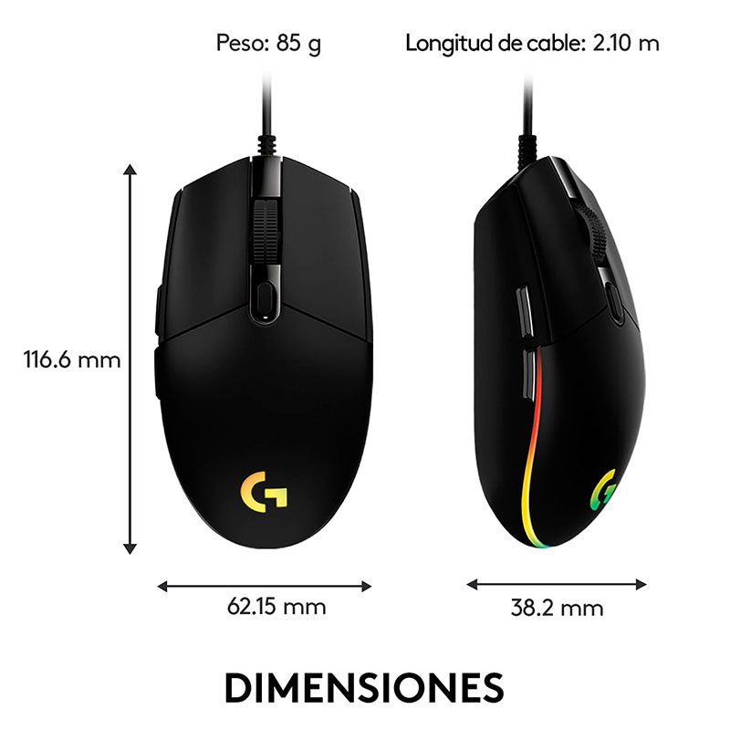 MOUSE LOGITECH G G203 RGB LIGHTSYNC 8000DPI 6BOT 910-005793