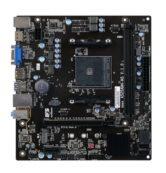 TARJETA MADRE ECS A520AM4-M3D AM4 2xDDR4 MATX