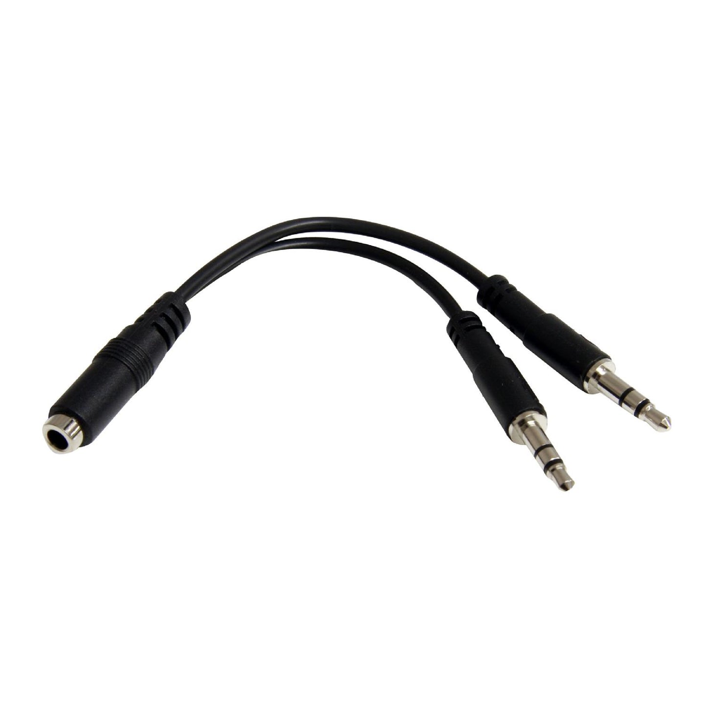 CABLE ADAPTADOR AUDIO SPLITTER DE AURICULARES 3.5MM NEGRO MUYHSFMM